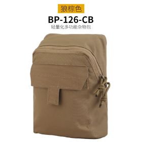 Lightweight Multifunctional Sundries Bag Tactical Vest Waist Seal Storage Bum Bag (Color: Brown)
