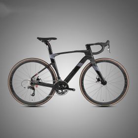 Fully Hidden Carbon Fiber Disc Brake Road Car Variable Speed Sports Racing (Option: Black-48cm)