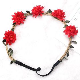 Headband Wedding Photography Children Performance Ornament (Option: 5 Red)