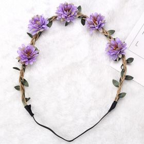 Headband Wedding Photography Children Performance Ornament (Option: 2 Purple)