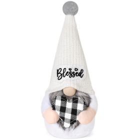 Coffee Festival Faceless Doll Wreath Lovely Heart-shaped Rudolf Ornaments Christmas Decorations (Option: Love)