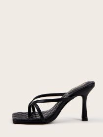 Large Size Women Shoes Women Shoes Stiletto High Heels FashionSandals And Slippers (Option: Black-36)
