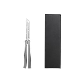 Butterfly Hand-shaking Knife Aluminum Handle Outdoor Training Knife (Option: D7 silver)