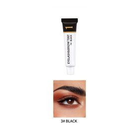 Eyebrow Stain Waterproof Quick-drying Semi-permanent Eyebrow Cream (Option: Black Black)