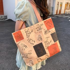 Women's Creative Printed High-capacity Crossbody Bag (Option: Sticker Rabbit)