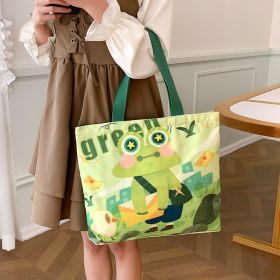 Women's Creative Printed High-capacity Crossbody Bag (Option: Frog Postman)