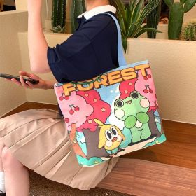 Women's Creative Printed High-capacity Crossbody Bag (Option: Frog Bird Zhiyue)