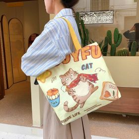 Women's Creative Printed High-capacity Crossbody Bag (Option: Happy Star Cat)