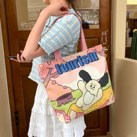 Women's Creative Printed High-capacity Crossbody Bag (Option: Dog Fun)