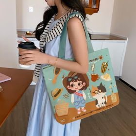 Women's Creative Printed High-capacity Crossbody Bag (Option: Denim Girl)