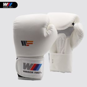 Sanda Fighting Boxing Glove Fighting Training Sandbag Boxing Gloves (Option: White-12oz)