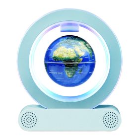 Magnetic County Floating Earth Instrument Bluetooth Speaker Decoration Crafts Strange (Option: Blue English Blue Sphere-AU)